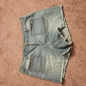 Denim stretch shorts